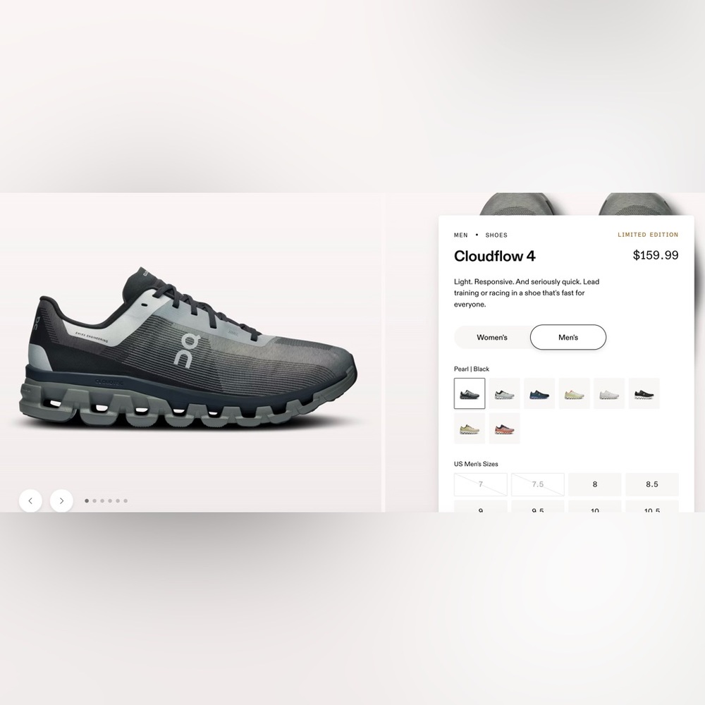 On Running Cloudflow Mens Sneakers